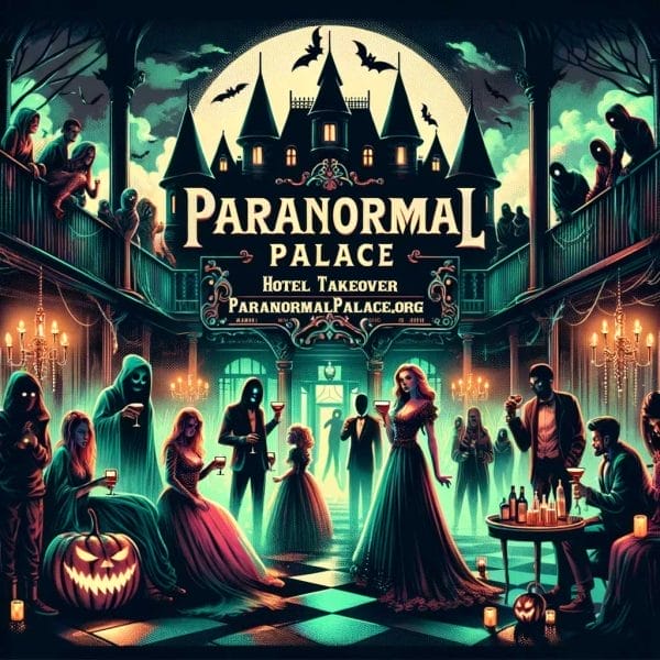 At the Naughty Ball haunted hotel party scene