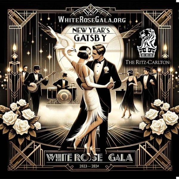 At the Naughty Ball, elegant Gatsby-themed party